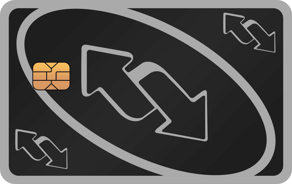 Uno Reverse  Custom Metal Credit Card